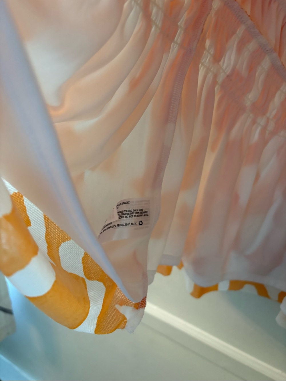 Ava & Viv XXL Orange Abstract Print Peplum V-Neck Blouse NWT Short Sleeve Top - Picture 9 of 11